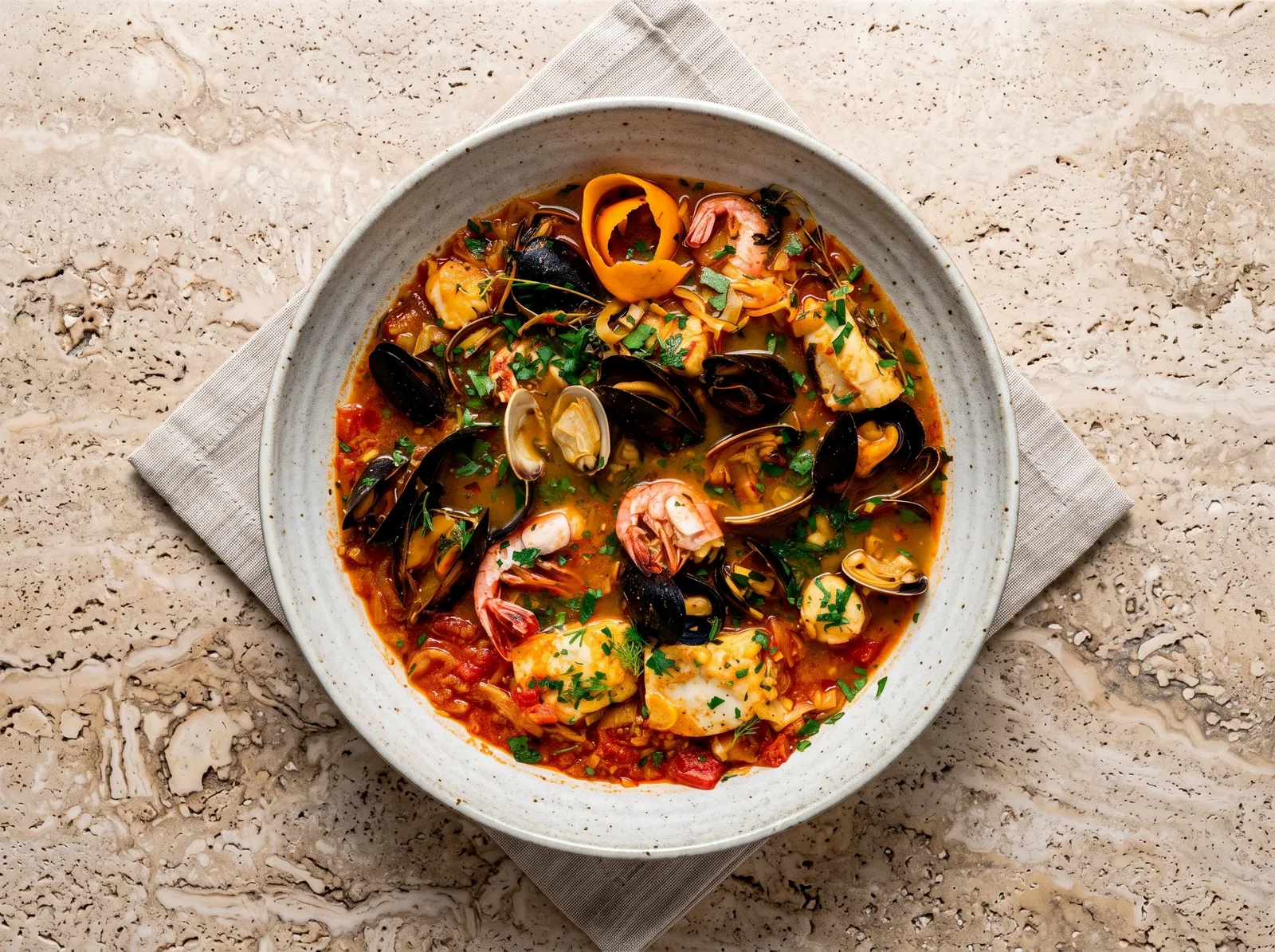 Bouillabaisse — prikazano u šerpi