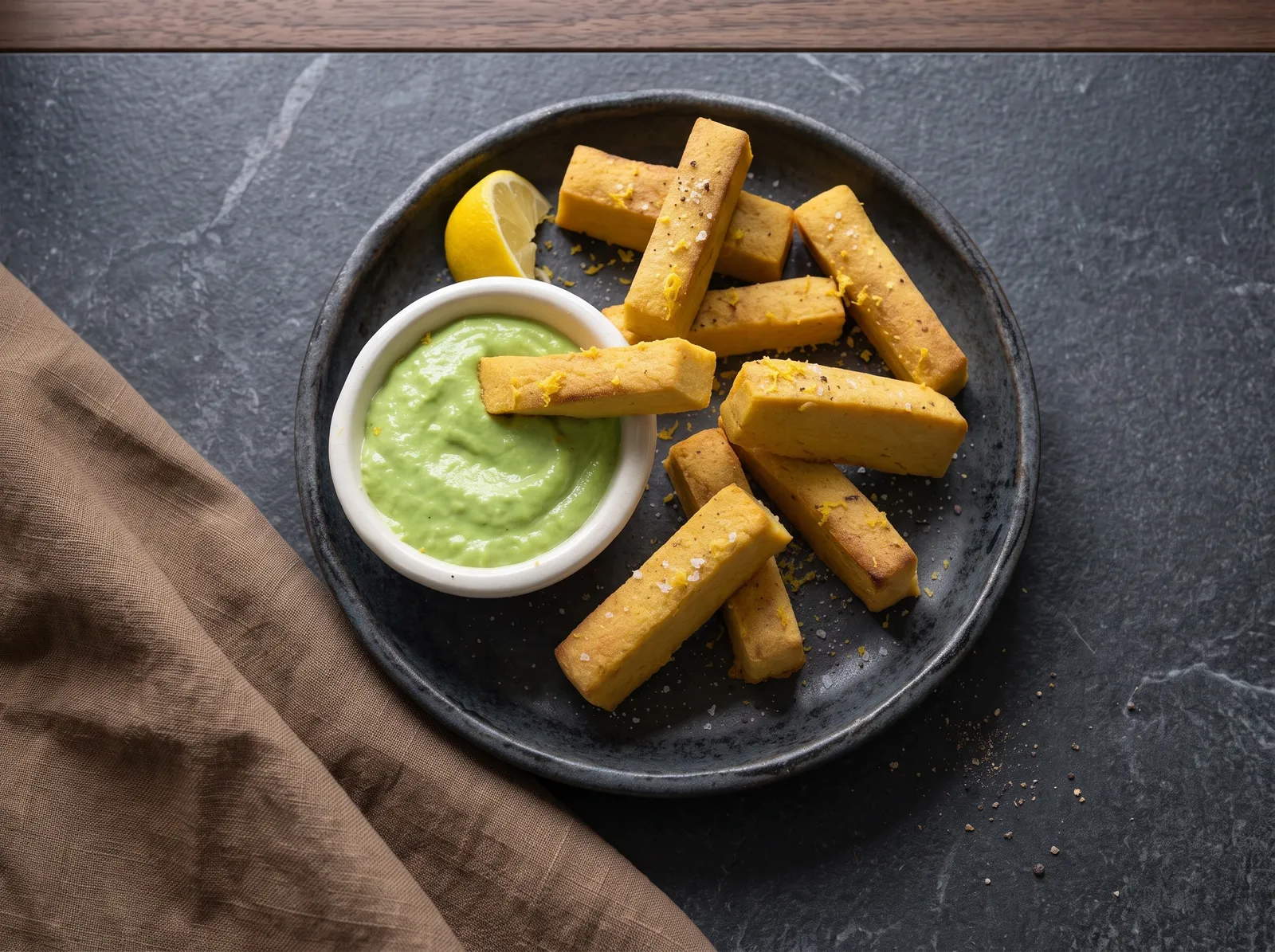 Panisse — auf einem Teller angerichtet