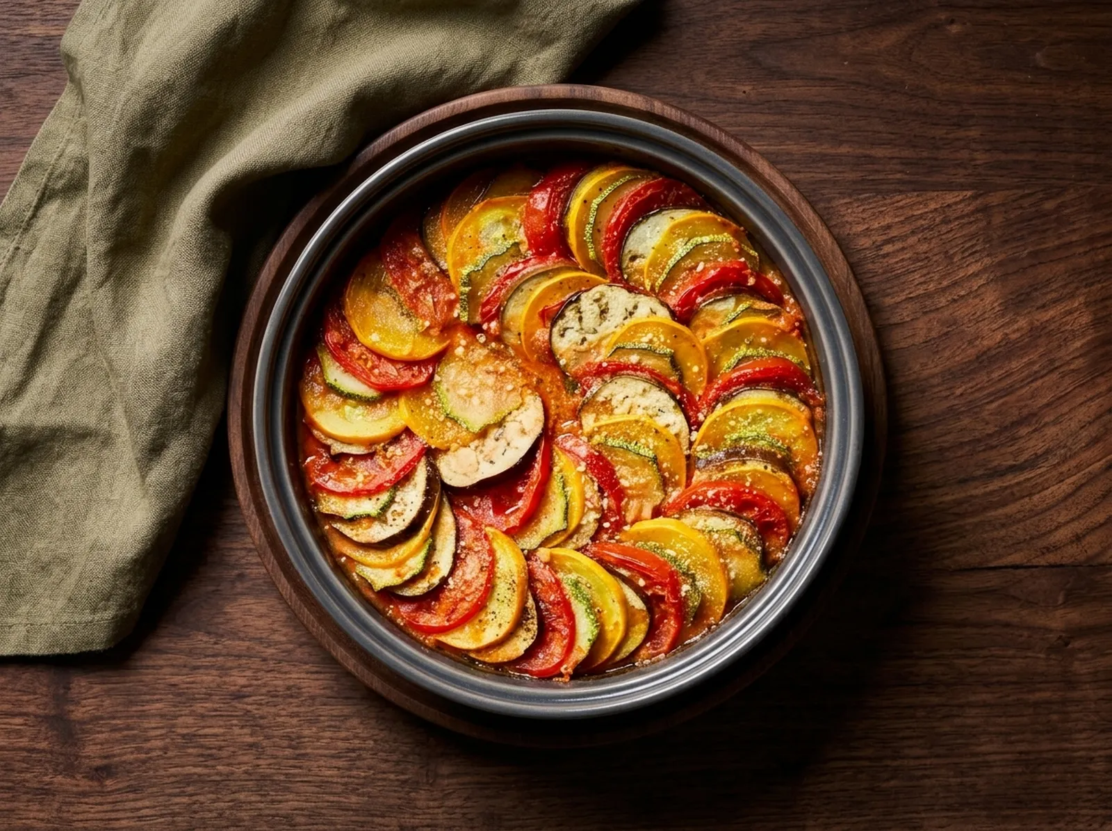 Ratatouille — in einer Pfanne gezeigt